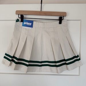 Prince x Target Cream and Green Women's Pleated Skirt